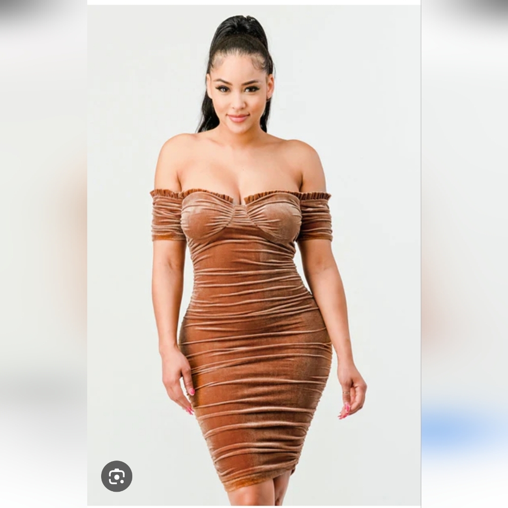 Privy Dress in Brown Velvet Size Medium